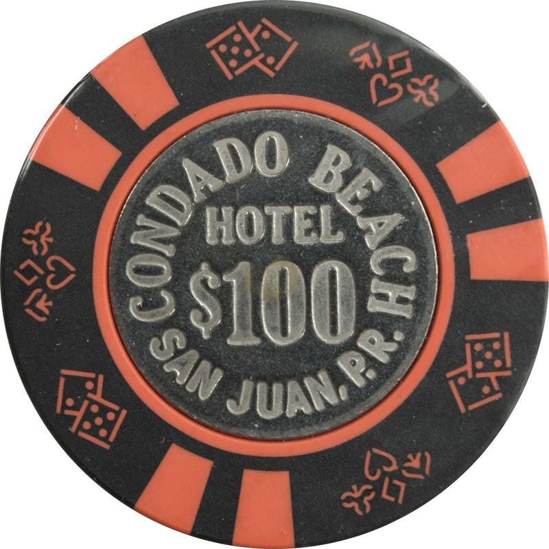 Condado Beach Casino San Juan Puerto Rico $100 Coin Inlay Chip