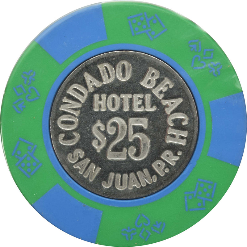 Condado Beach Casino San Juan Puerto Rico $25 Coin Inlay Chip