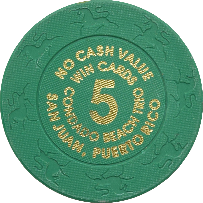 Condado Beach Casino San Juan Puerto Rico 5 Win Cards No Cash Value Chip