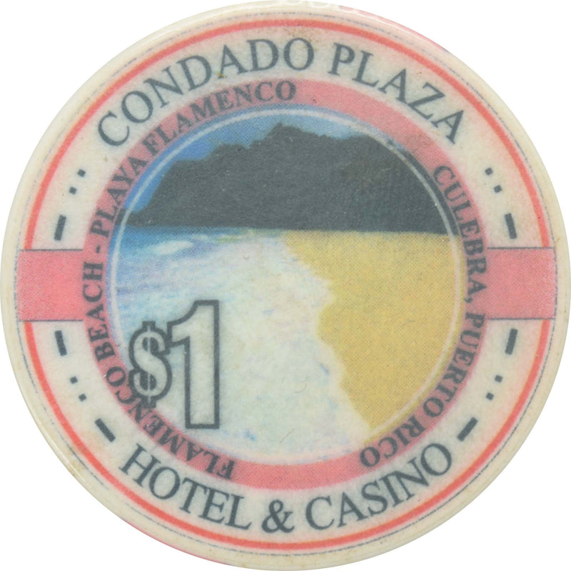 Condado Plaza Casino San Juan Puerto Rico $1 Ceramic Chip