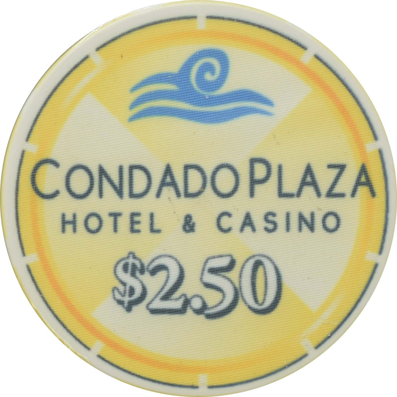 Condado Plaza Casino San Juan Puerto Rico $2.50 Ceramic Chip