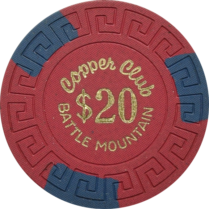 Copper Club Casino Battle Mountain Nevada $20 Chip 1968