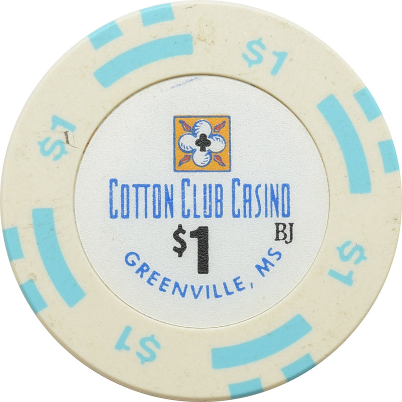Cotton Club Casino Greenville Mississippi $1 Chip
