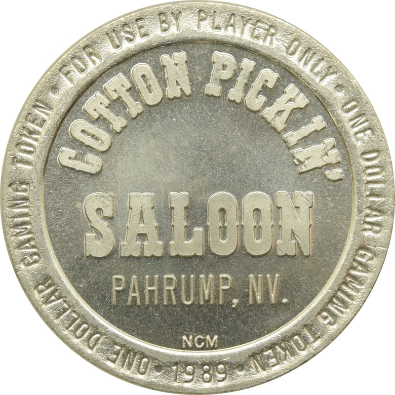 Cotton Pickin' Saloon Casino Pahrump NV $1 Token 1989