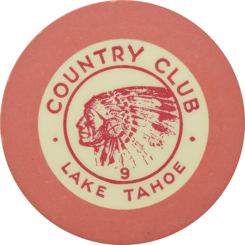 Stateline Country Club Lake Tahoe Nevada Pink Roulette 9 Chip 1935