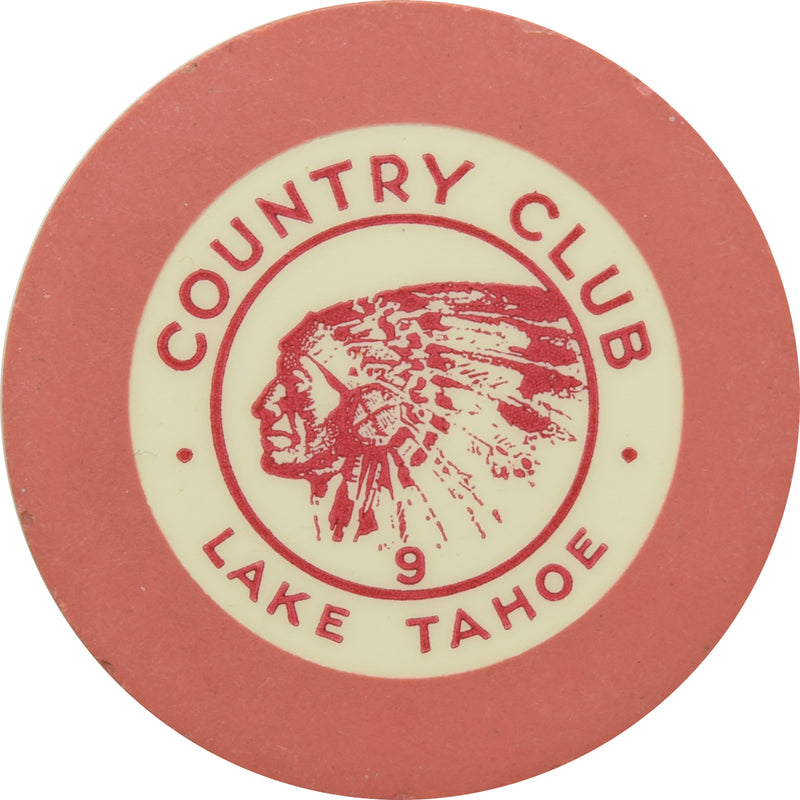 Stateline Country Club Lake Tahoe Nevada Pink Roulette 9 Chip 1935