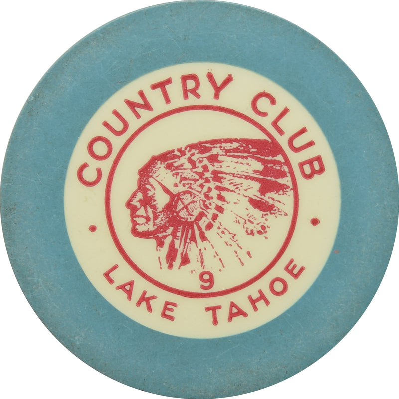 Stateline Country Club Lake Tahoe Nevada Turqoise Roulette 9 Chip 1935
