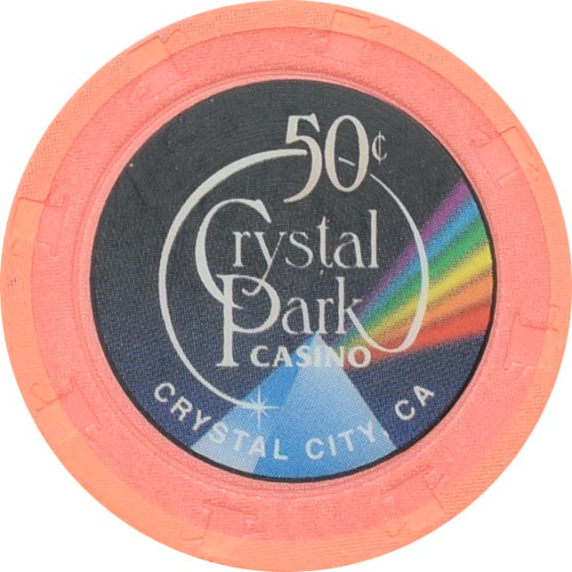 Crystal Park Casino Crystal City California 50 Cent Large Inlay Chip