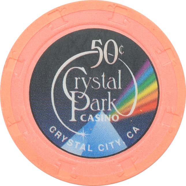 Crystal Park Casino Crystal City California 50 Cent Large Inlay Chip