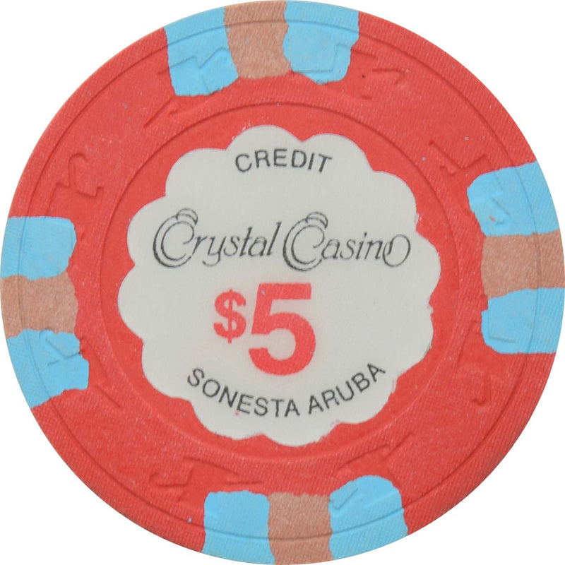 Crystal Casino (Renaissance) Oranjestad Aruba $5 Credit Chip