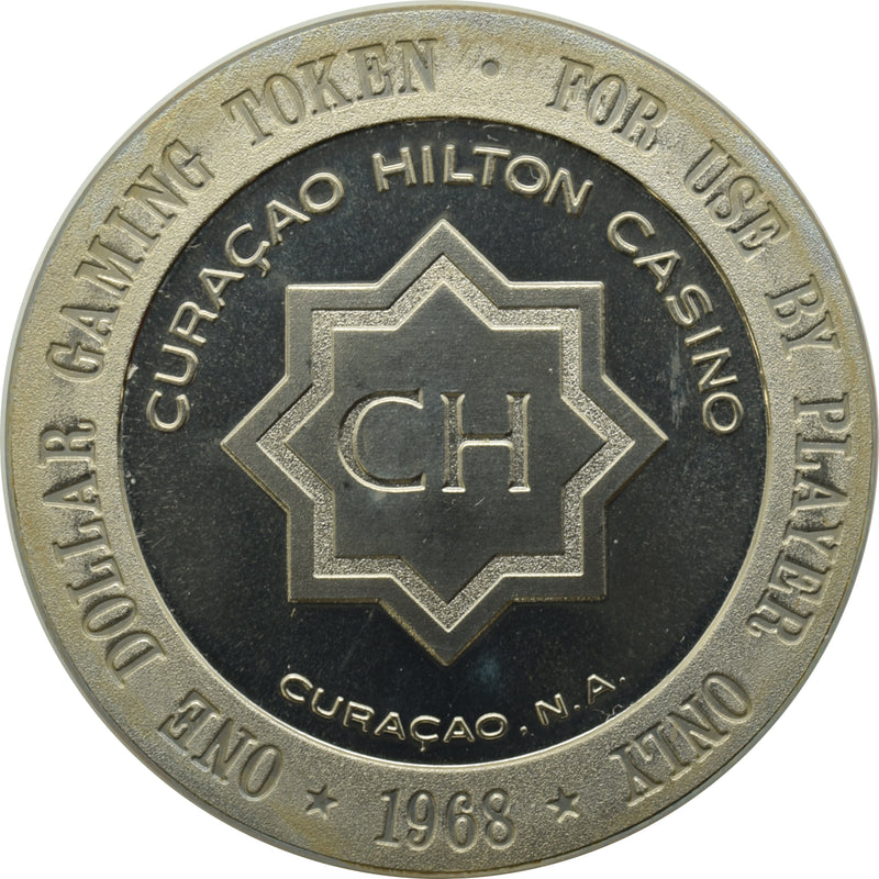 Curacao Hilton Casino Willemstad Curacao $1 Token 1968