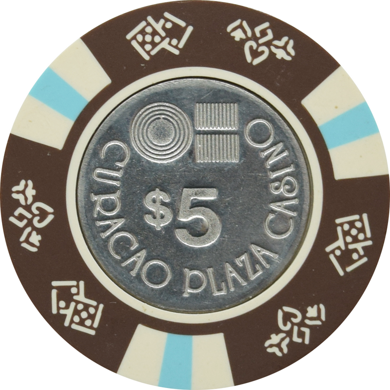 Curacao Plaza Casino Willemstad Curacao $5 Brown Chip