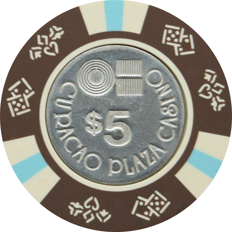 Curacao Plaza Casino Willemstad Curacao $5 Brown Chip