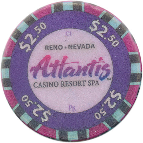 Atlantis Casino Reno Nevada $2.50 Chip 2012 ChipCo
