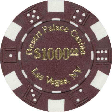 11.5gram Desert Palace Casino Poker Chip in various denominations Set of 25