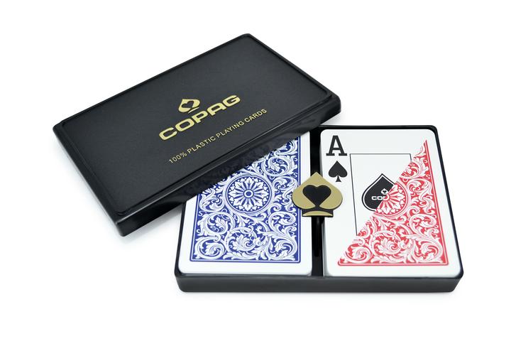 Copag 1546 Red/Blue Poker Size 2 Deck Setup