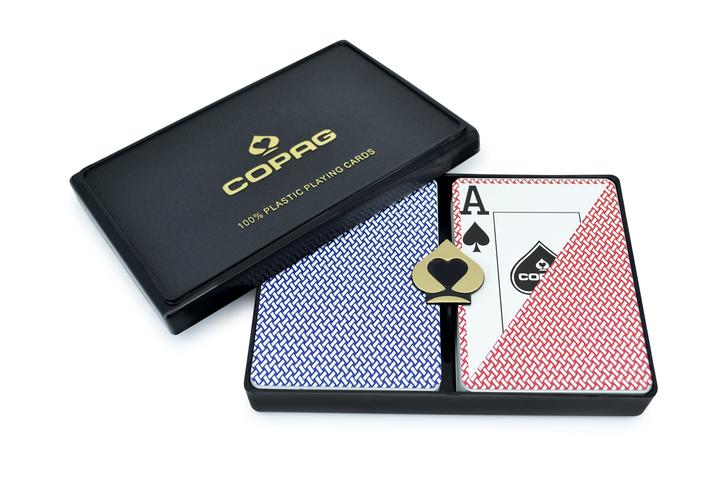 Copag Export Red/Blue Poker Size 2 Deck Setup