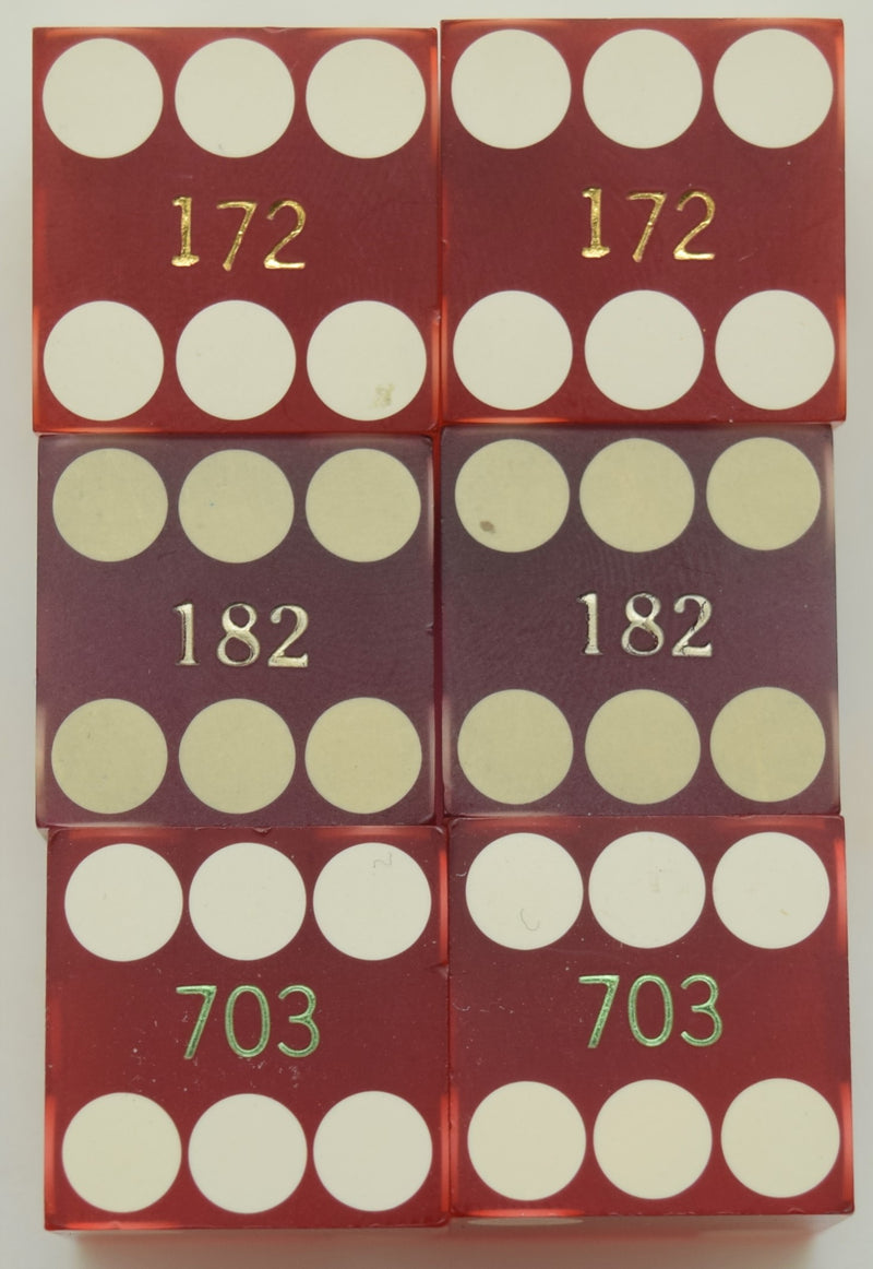Frontier Casino Matching Number Used Dice of Pair