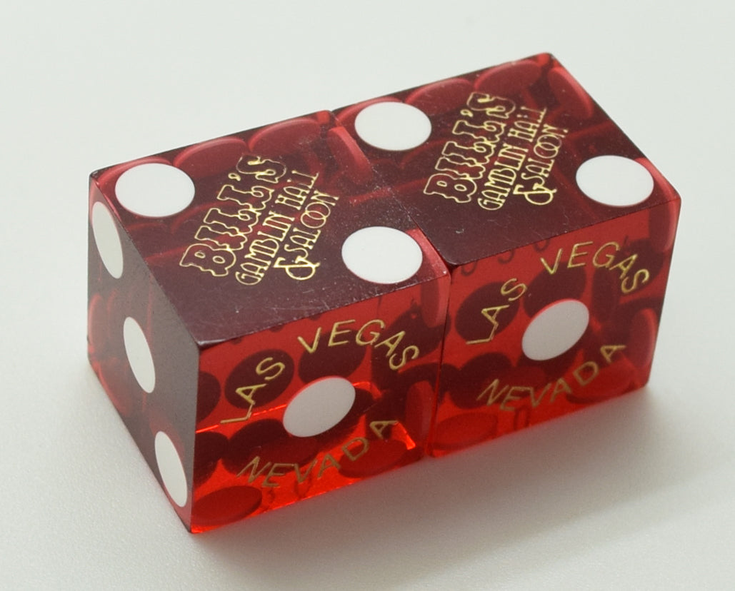 Bill's Gambling Hall & Saloon Red Dice Pair