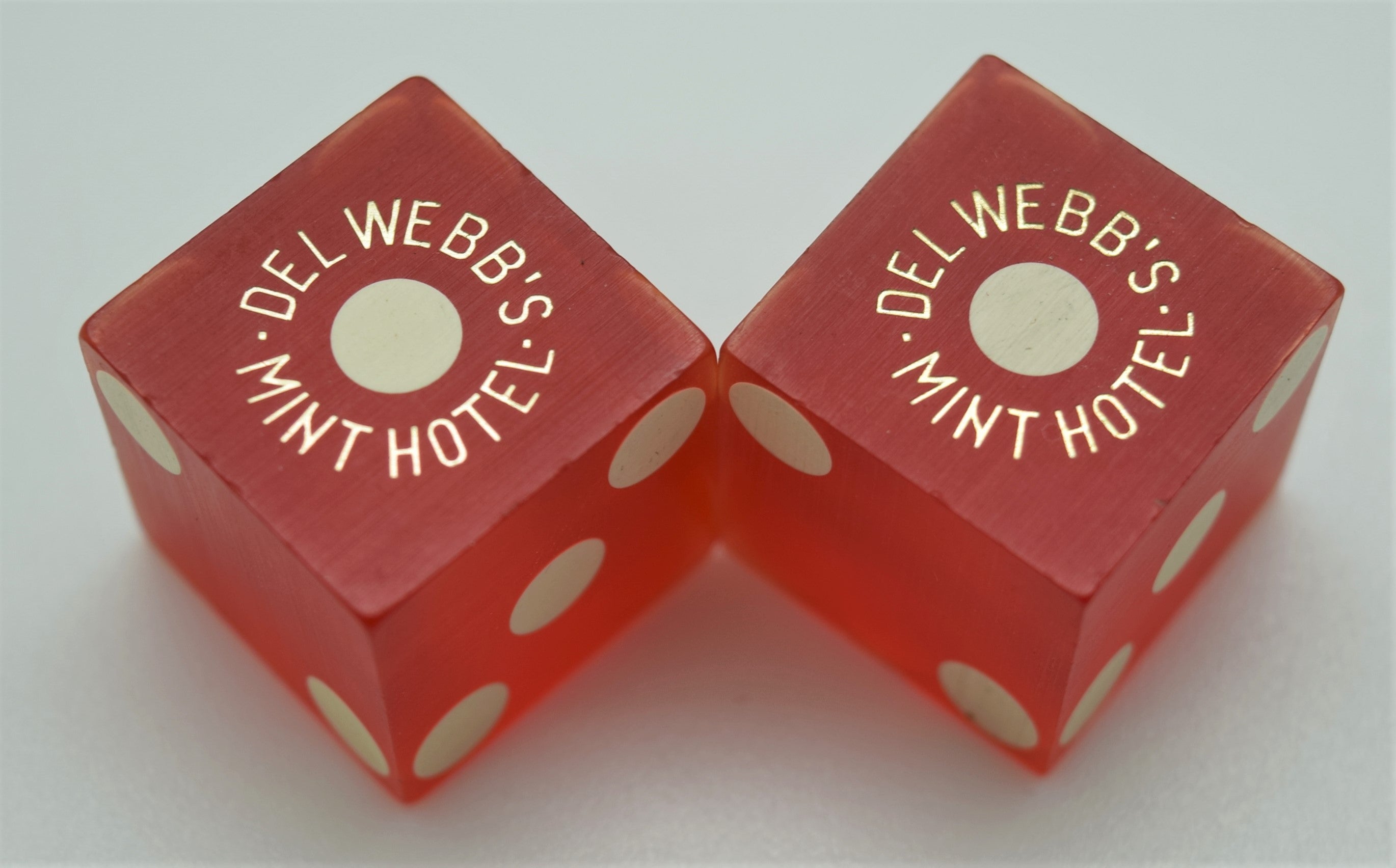 Del Webb's Mint Hotel Las Vegas Used Pair of Dice 1970s/1980s