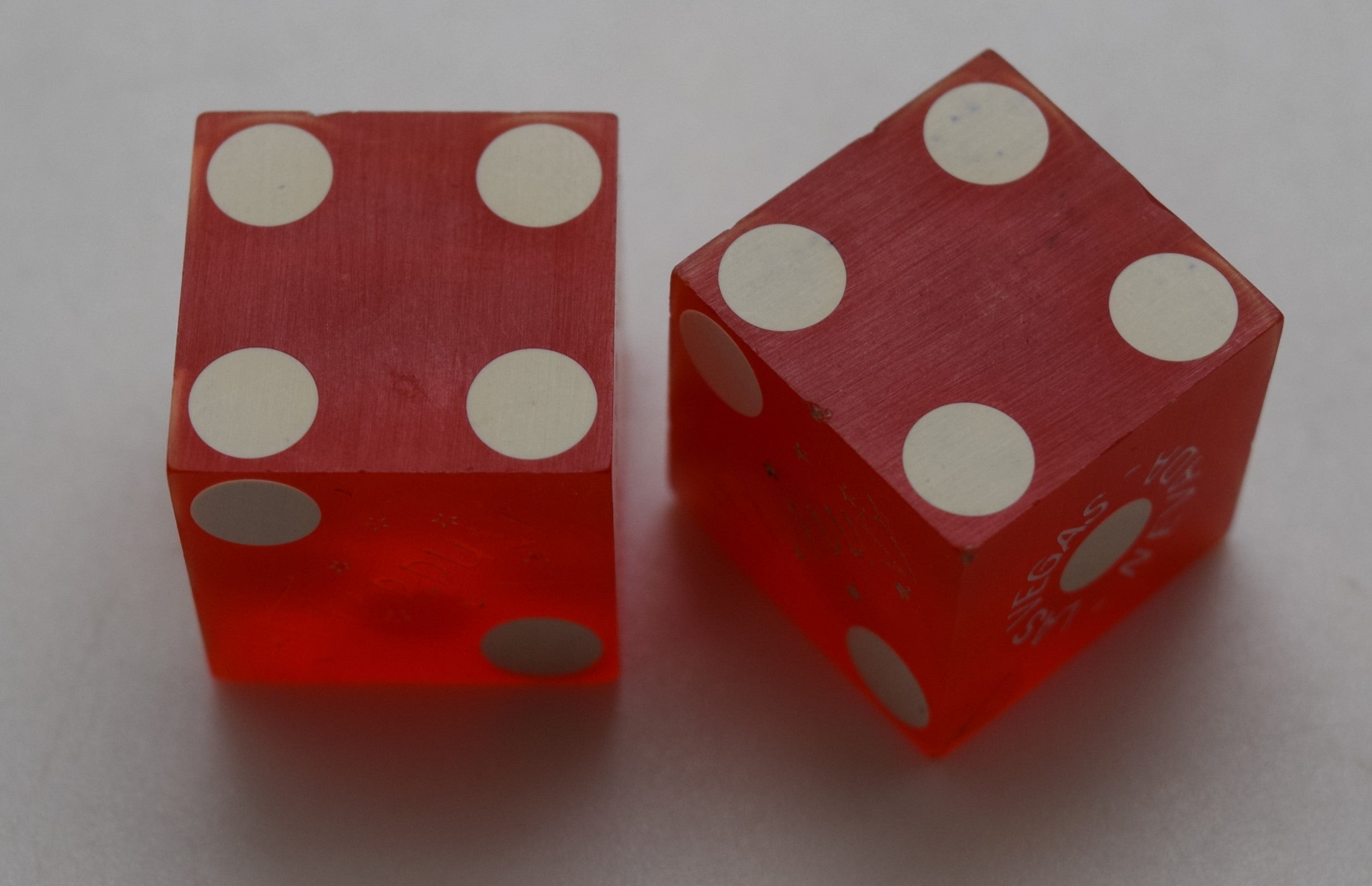 Stardust Casino Las Vegas Nevada Dice Pair Red