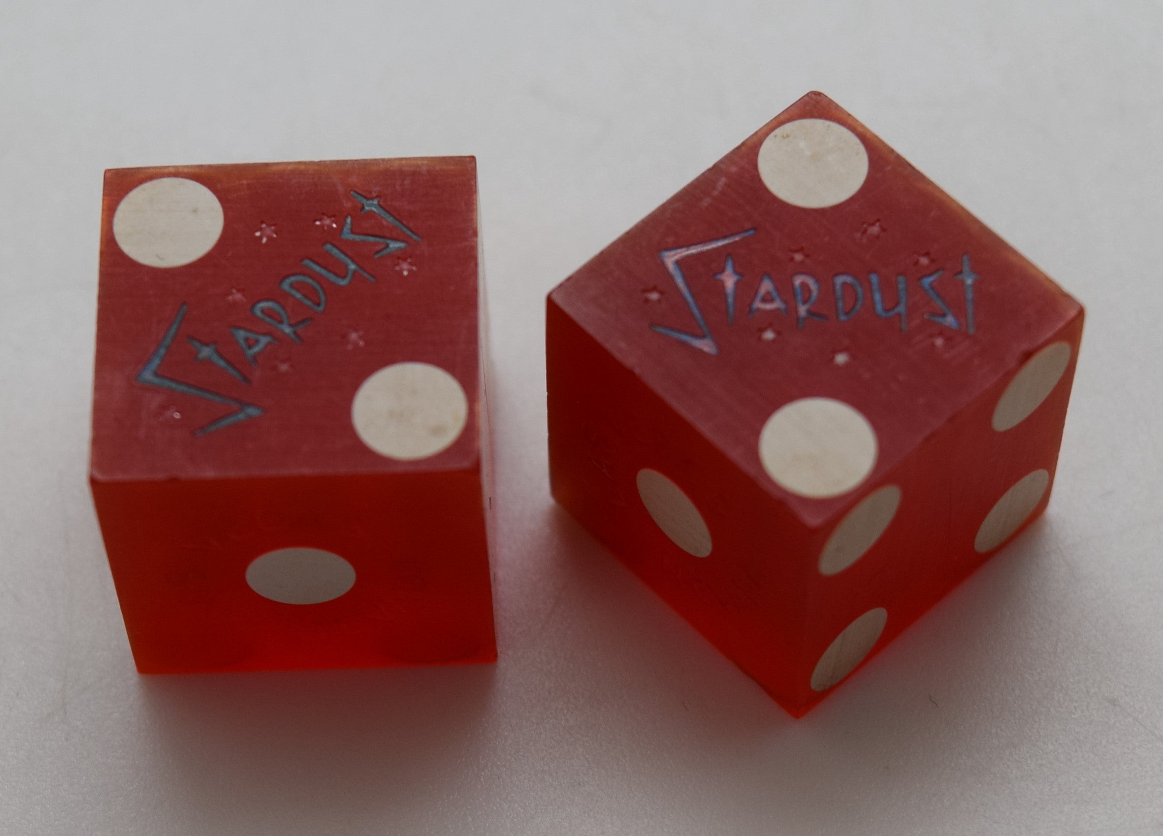 Stardust Casino Las Vegas Nevada Dice Pair Red