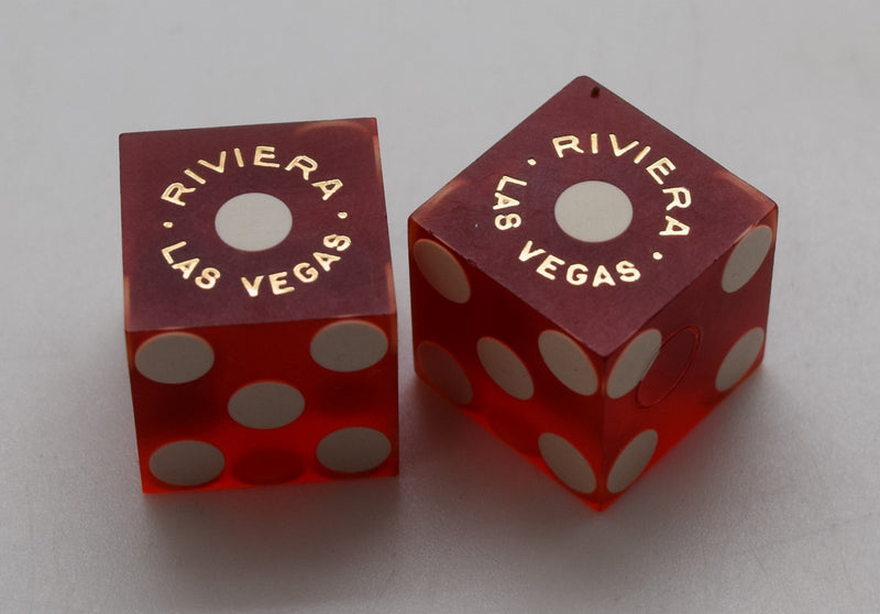 Riviera Casino Las Vegas Used Casino Dice Pair 1990s