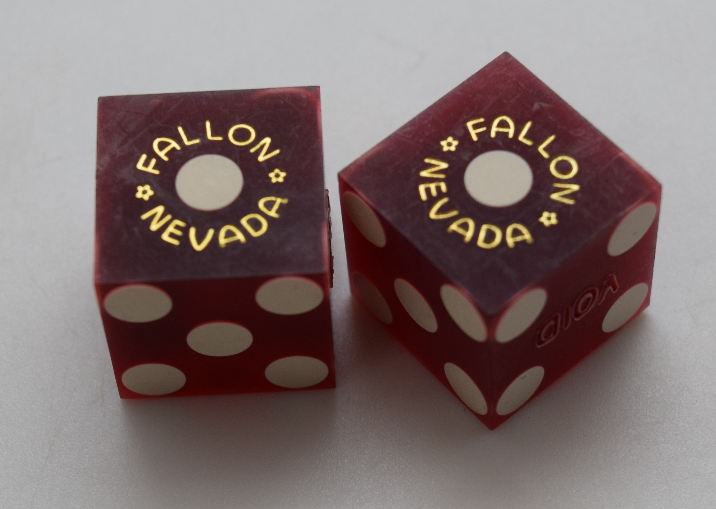 Stockman's Casino Fallon Nevada Dice Pair Red