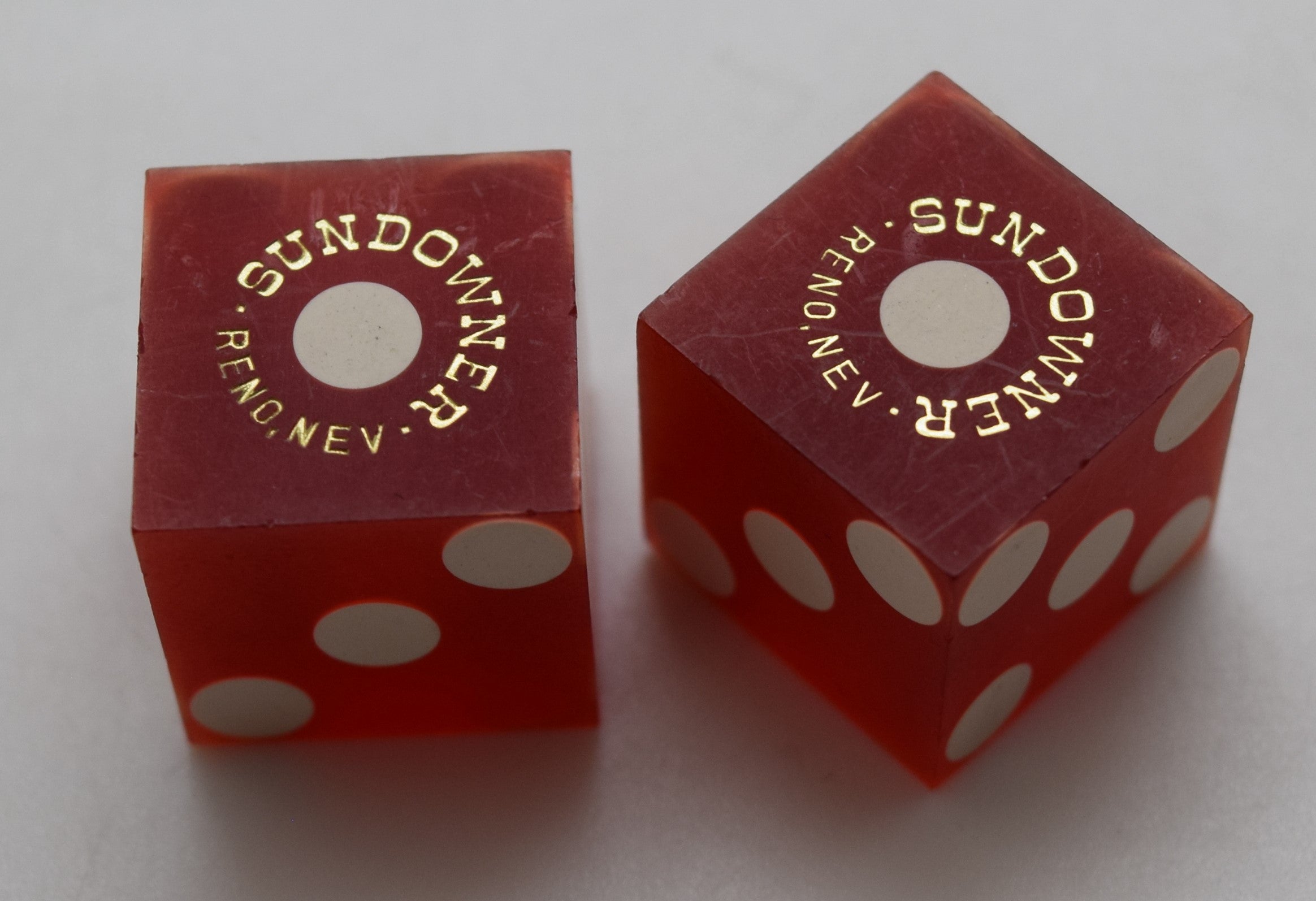 Sundowner Casino Reno Nevada Dice Pair Red