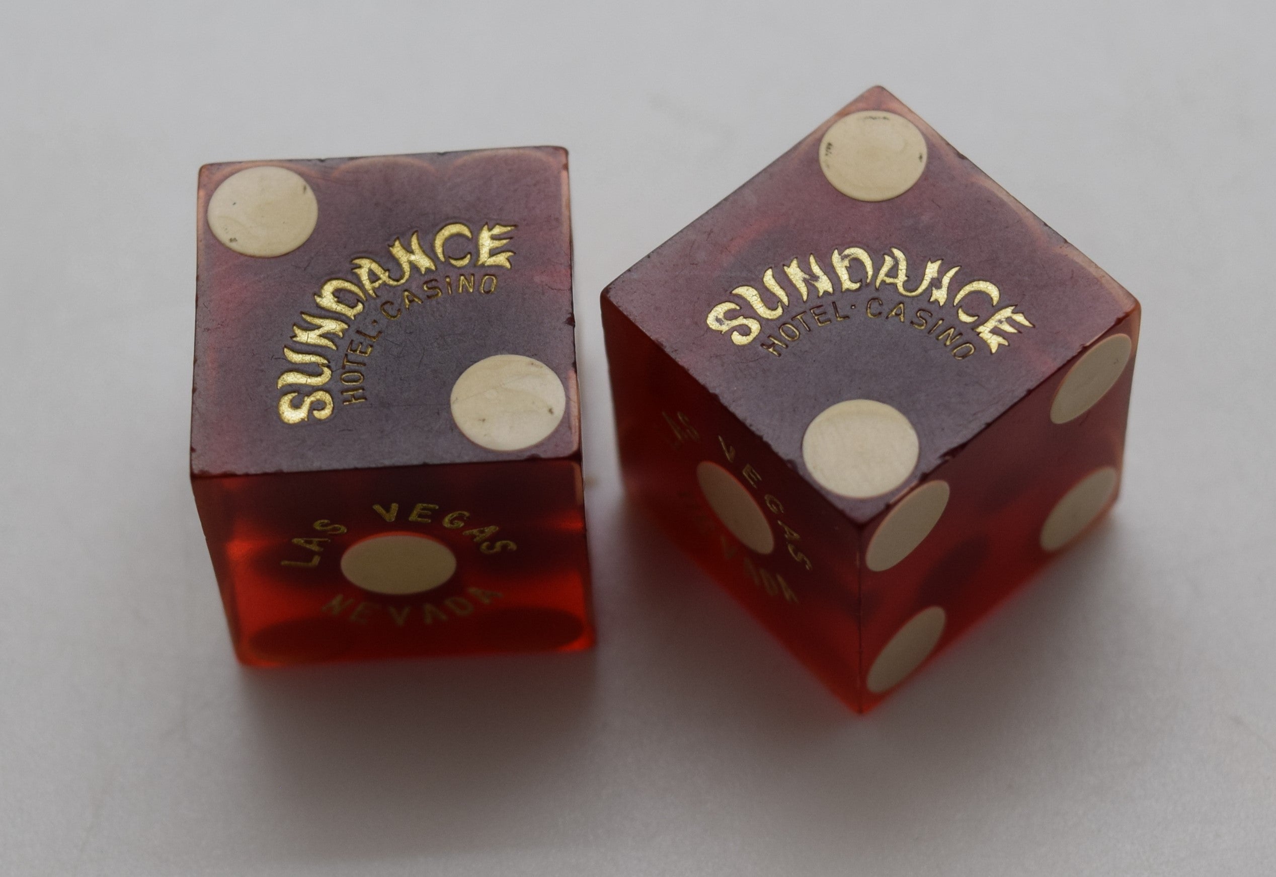 Sundance Casino Las Vegas Nevada Dice Pair Red