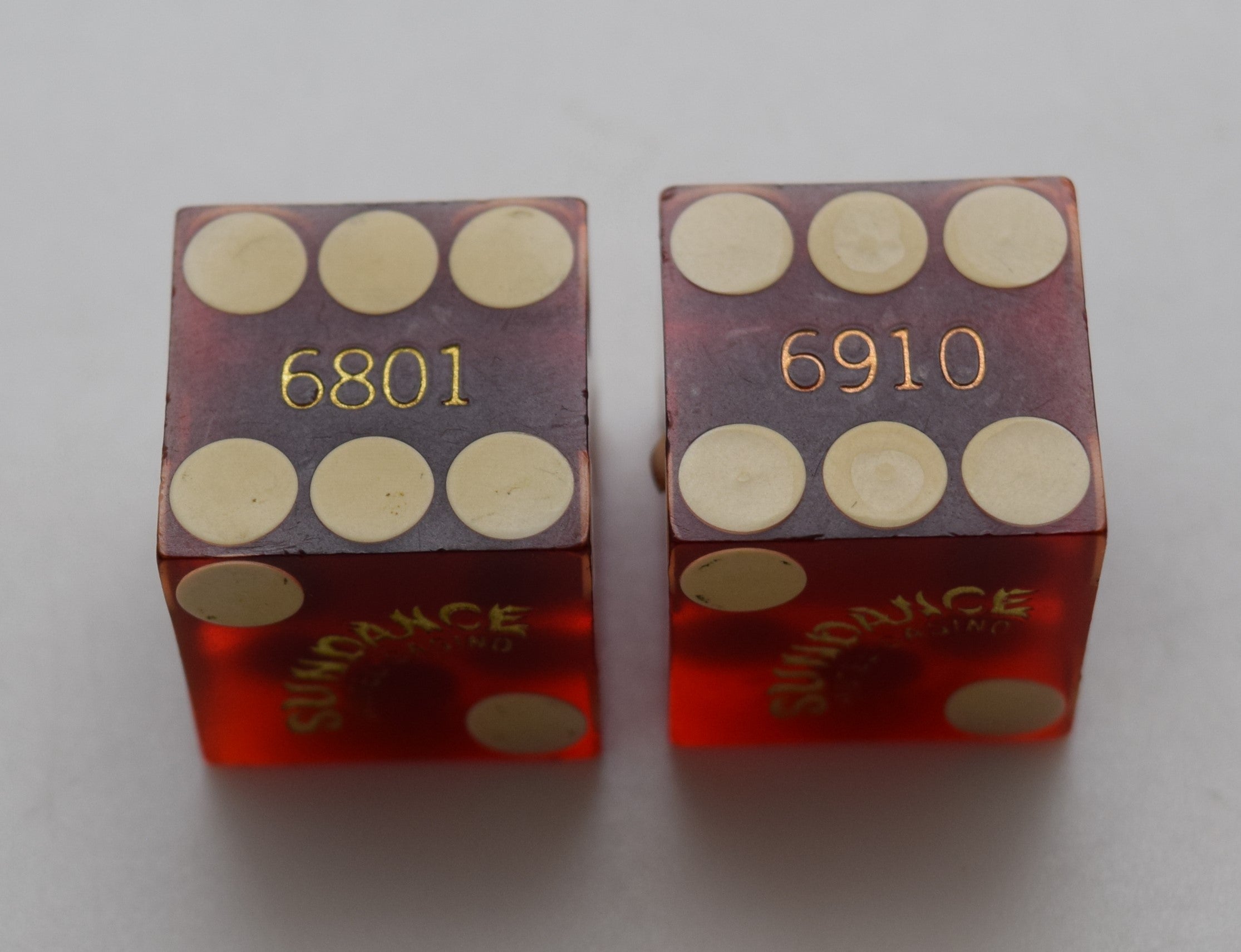 Sundance Casino Las Vegas Nevada Dice Pair Red