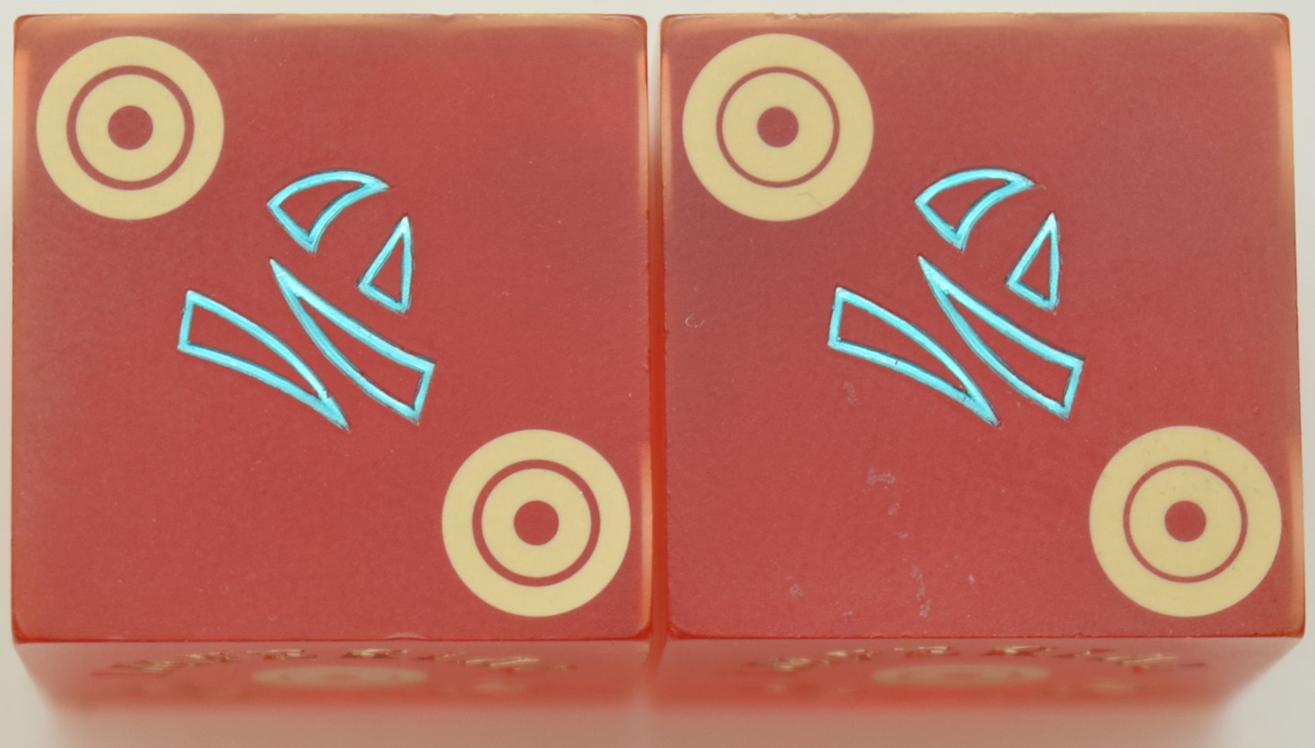 Imperial Palace Used Matching Number Casino Pair of Bullseye Style Dice