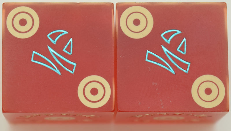Imperial Palace Used Matching Number Casino Pair of Bullseye Style Dice
