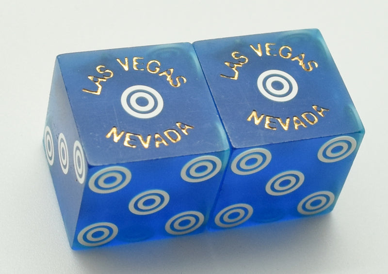 Plaza Casino Las Vegas Nevada Blue Dice Pair Matching Numbers