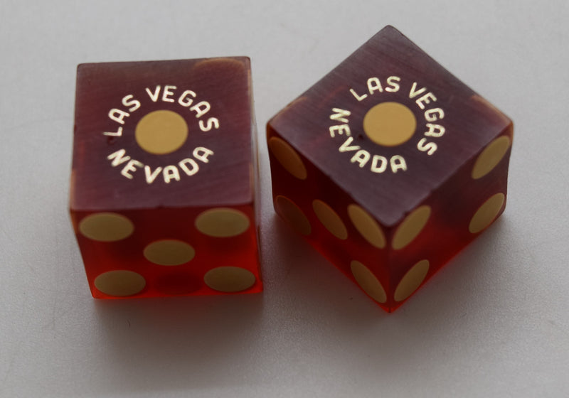 Treasury Hotel and Casino Las Vegas Nevada Dice Pair Red