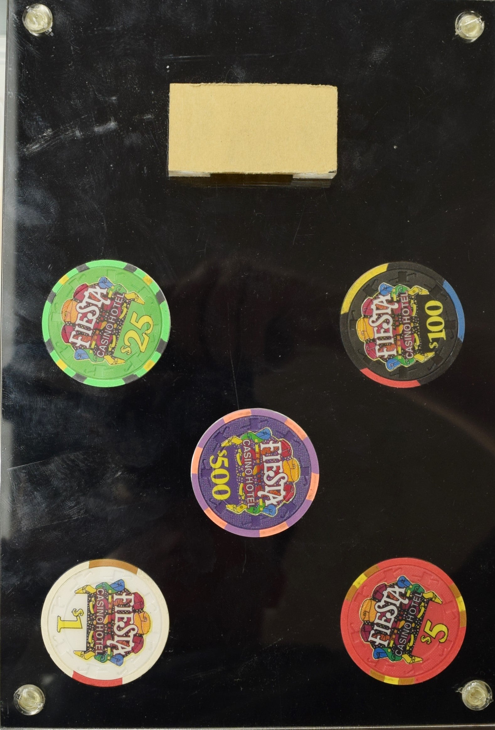 Fiesta Casino North Las Vegas Nevada Set of 5 $1-$5-$25-$100-$500 Chip Set