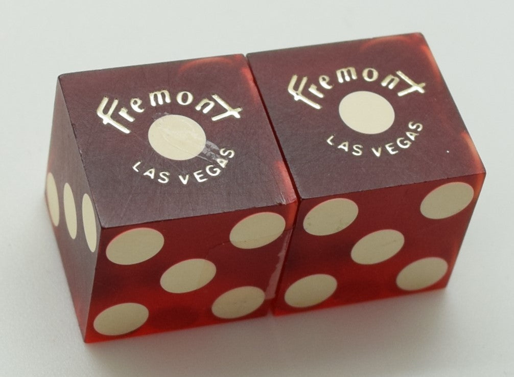 Fremont Casino Las Vegas Red Dice Pair Matching Logos