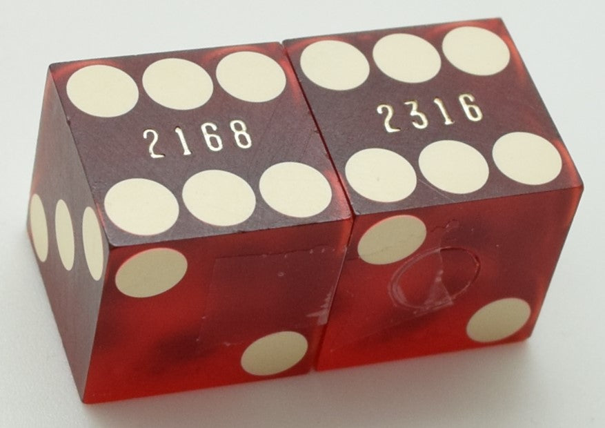 Fremont Casino Las Vegas Red Dice Pair Matching Logos