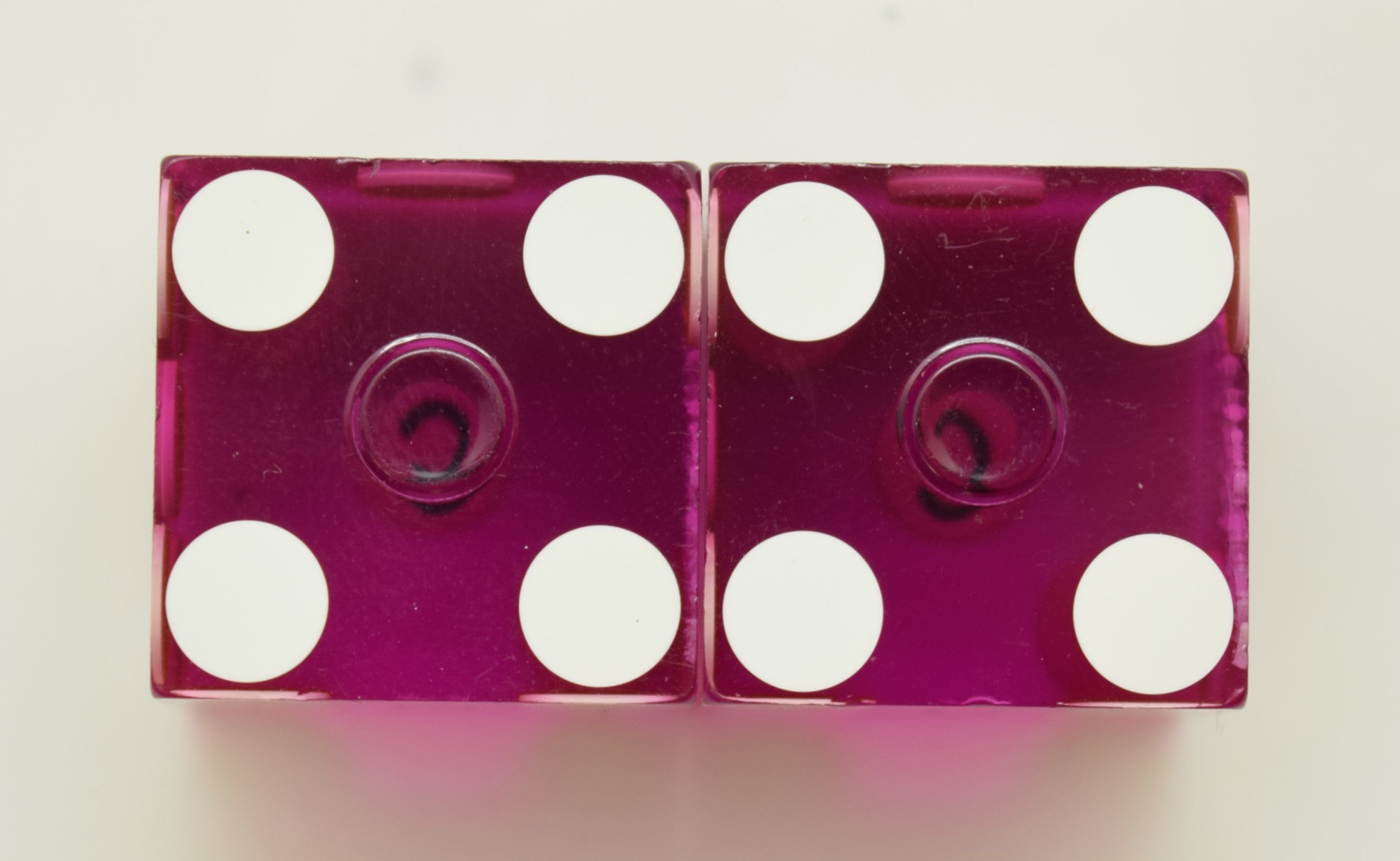 Cosmopolitan Casino Las Vegas Purple Dice Pair Matching Numbers