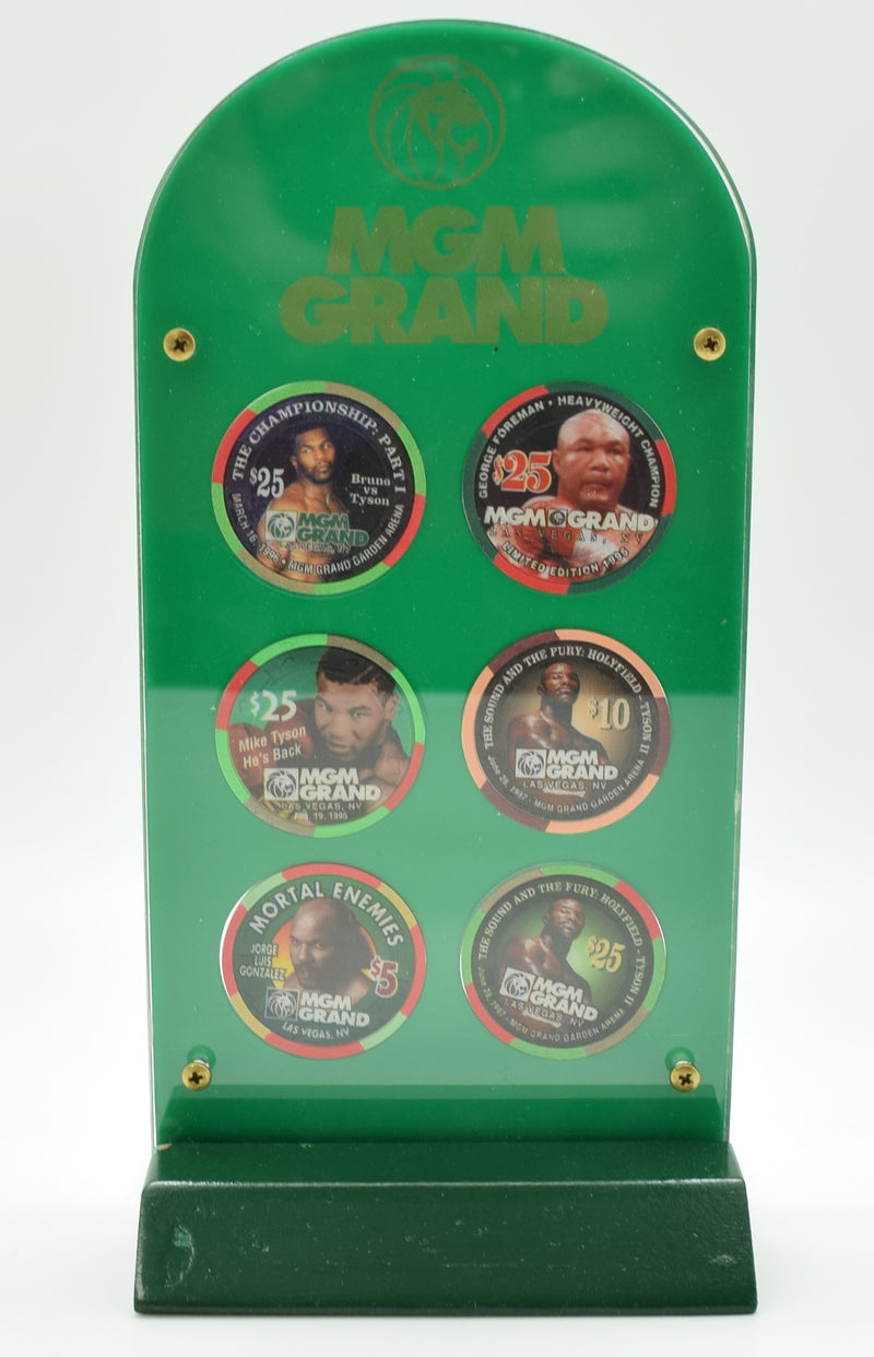 MGM Grand Casino Las Vegas Nevada Set of 6 Boxing Commemorative Chips