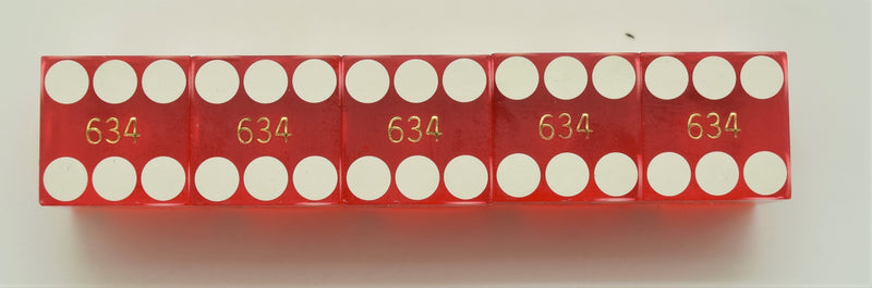 Horseshoe Club Binion's Stick of Casino Dice with Matching Numbers Las Vegas Nevada Blue