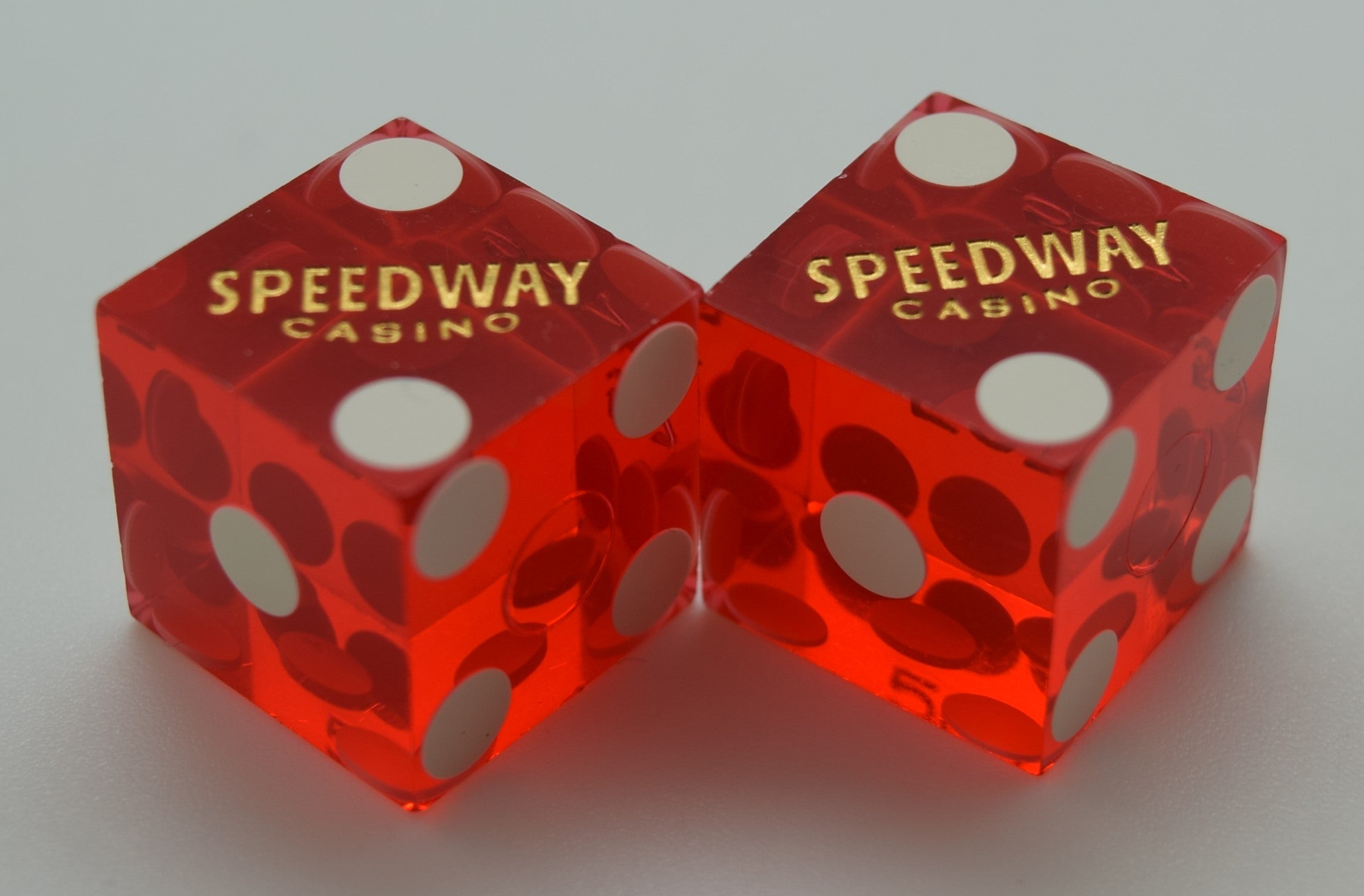 Pair of Used Dice Speedway Casino Las Vegas Nevada Matching Numbers