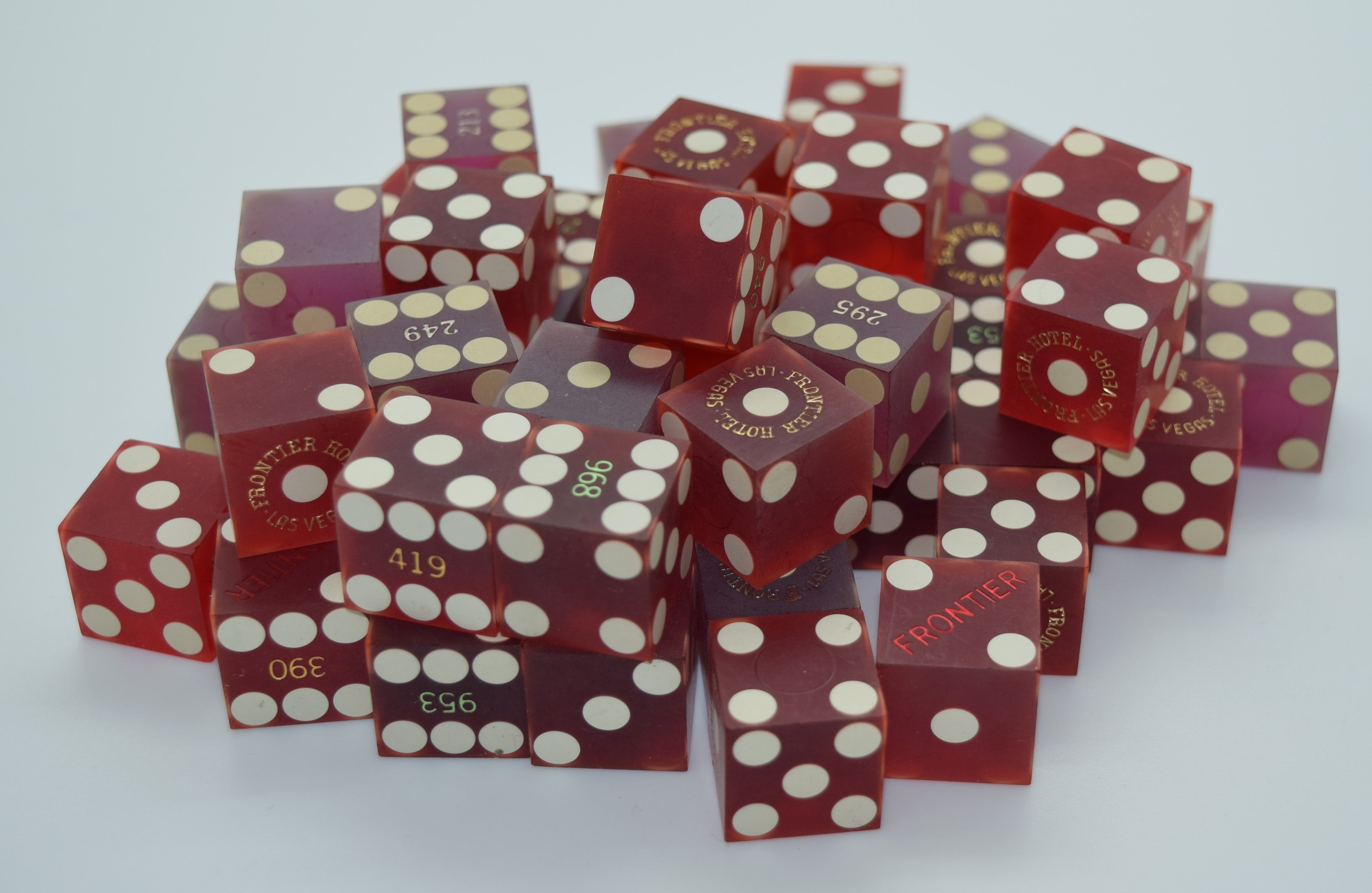 Bulk Random Dice 50 Used Dice From The Frontier Casino in Las Vegas Nevada