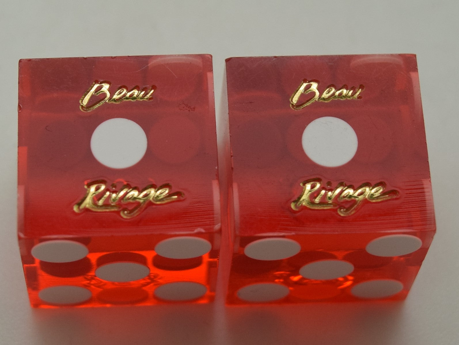 Beau Rivage Casino Biloxi MS Red Dice Pair 1999