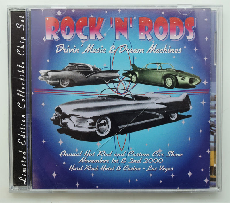 Hard Rock Hotel & Casino Las Vegas Nevada Rock 'N' Rods Skinny Cursive Text CD Set of 4 Chips 2000