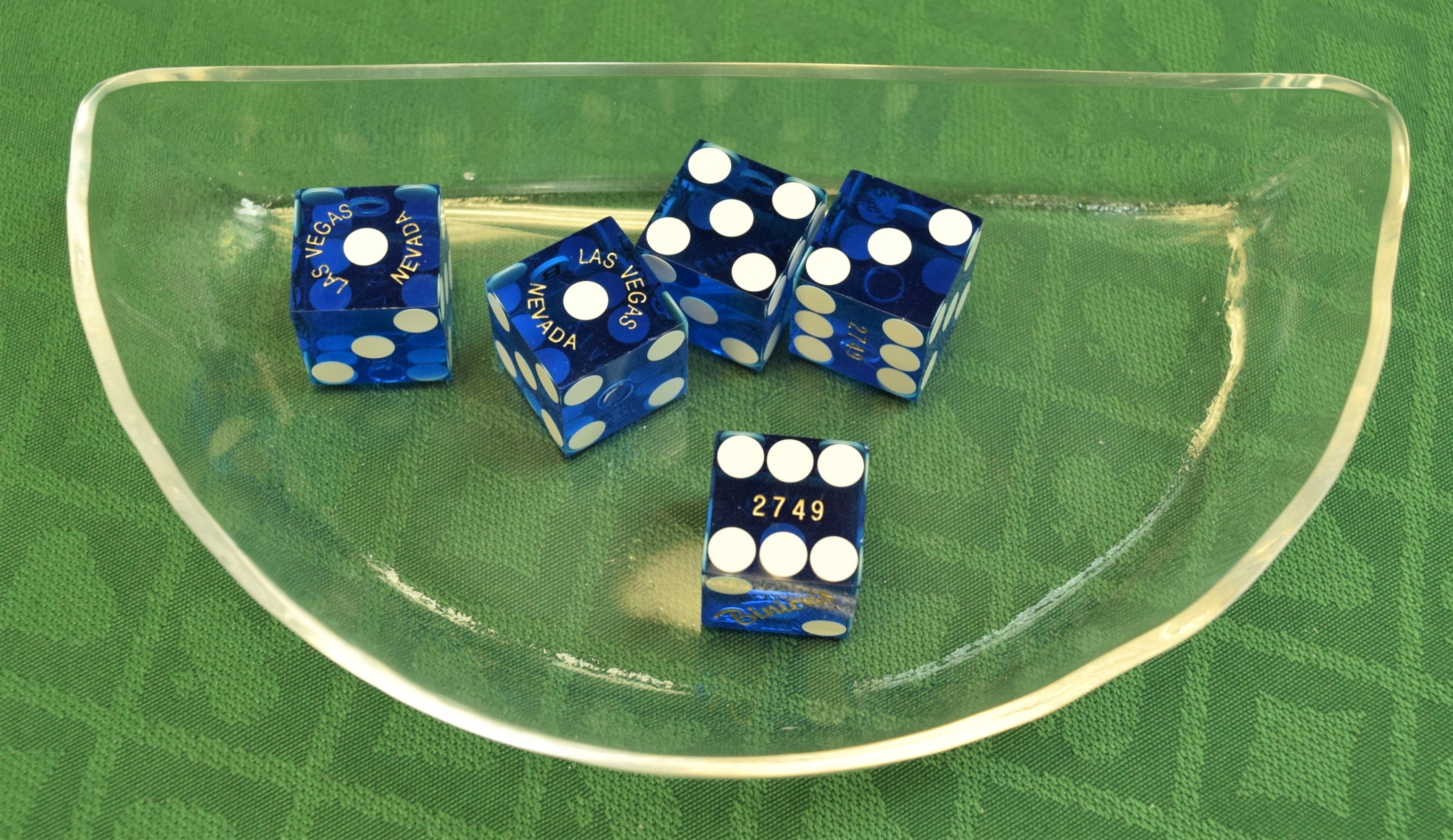 Acrylic Craps Dice Boat