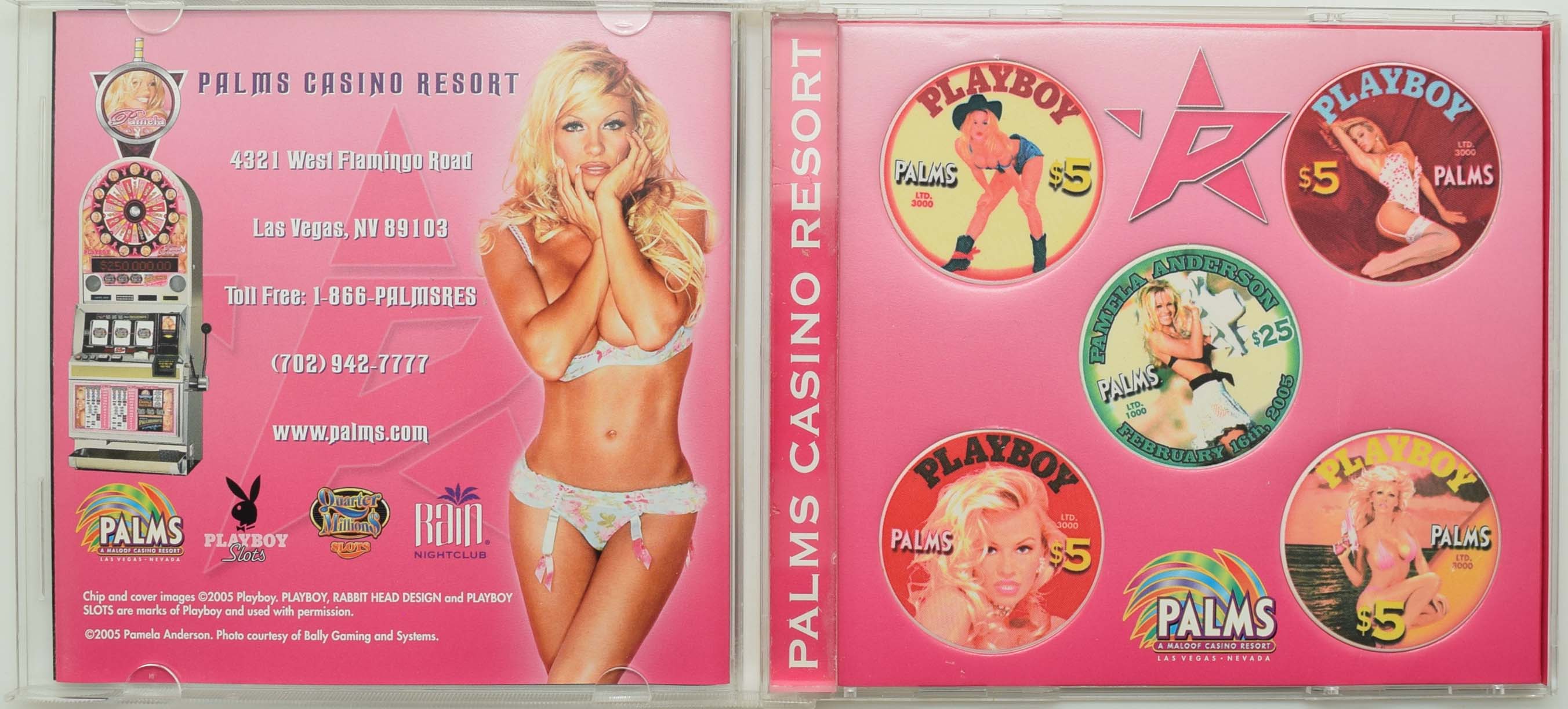 Palms Playboy Set of (4) $5 and (1) $25 Pamela Anderson Casino Chip CD Set #2