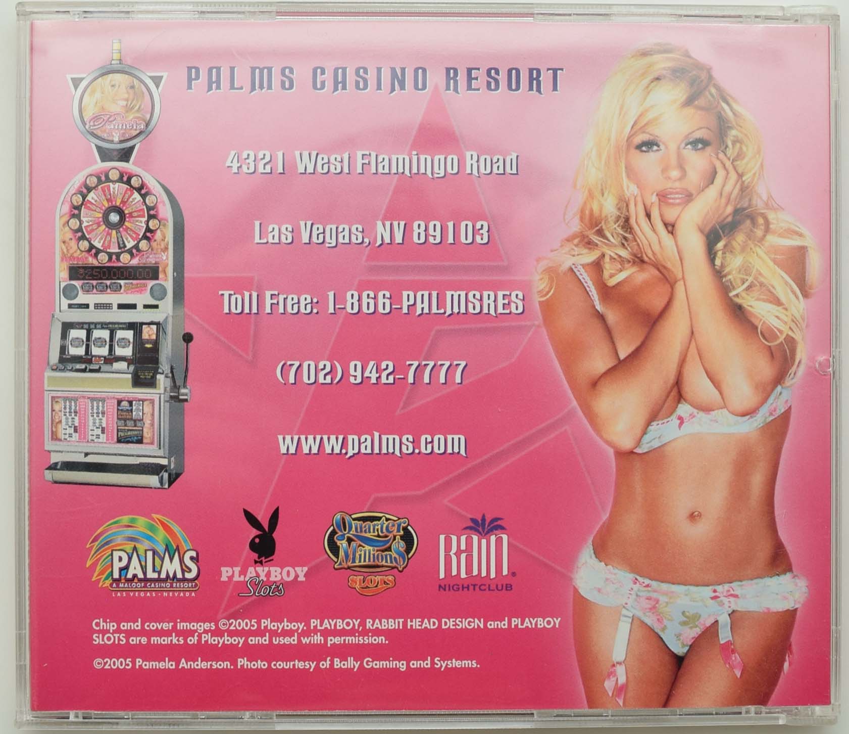 Palms Playboy Set of (4) $5 and (1) $25 Pamela Anderson Casino Chip CD Set #2