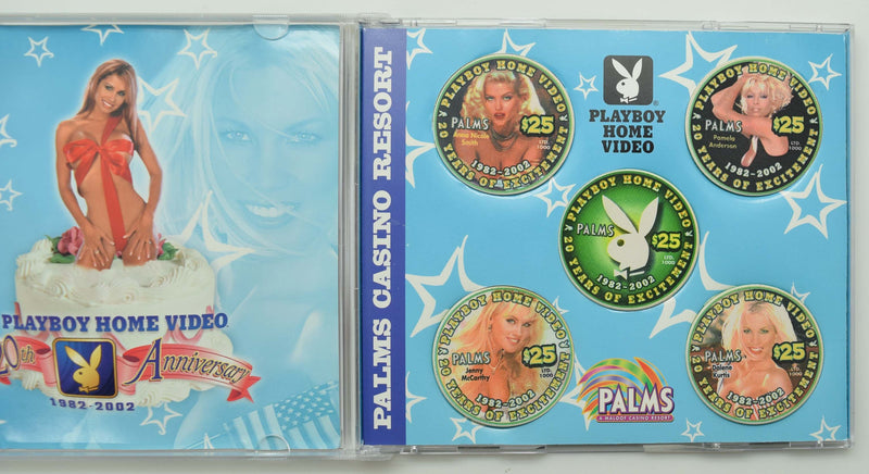 Palms Playboy Set of 5 $25 Playboy Home Video Casino Chip CD Set