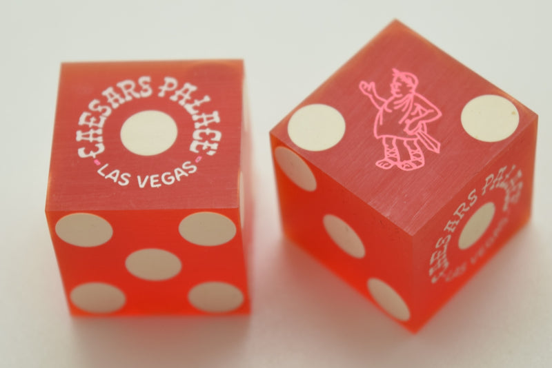 Caesars Palace Las Vegas Nevada Red Dice Pair Matching Numbers